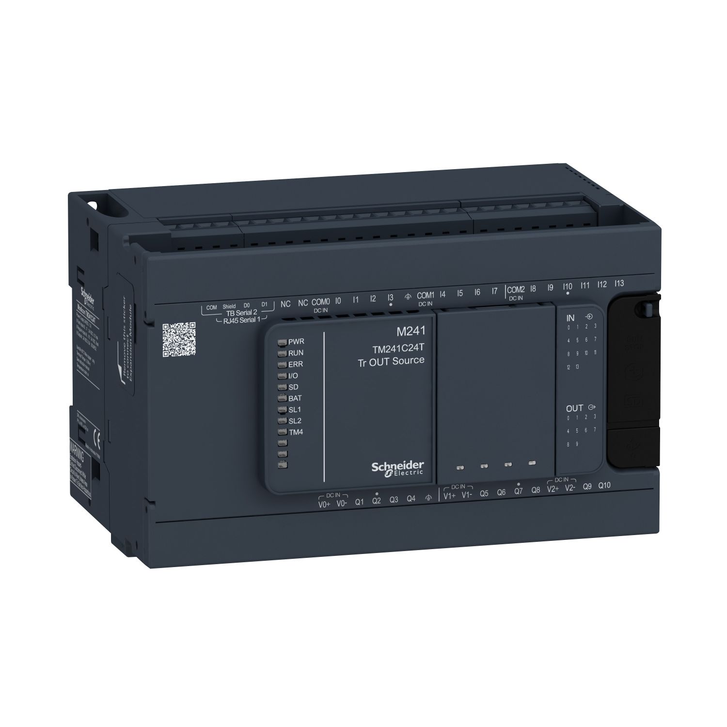 TM241C24T | Schneider Modicon M241 24 giriş/çıkış Kontrolör - 14 Dijital Giriş, 10 Dijital Çıkış - TM241C24T