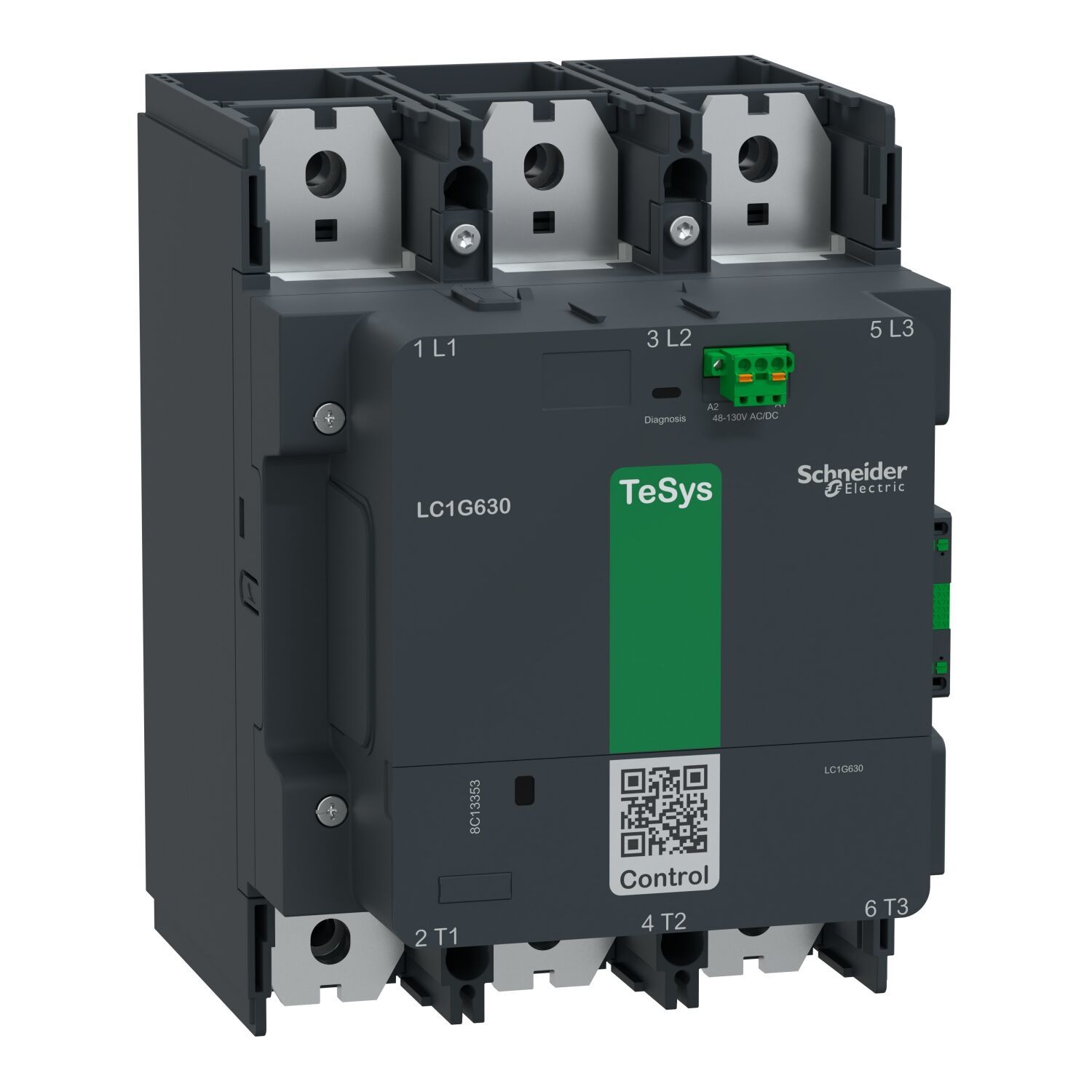 LC1G630KUEN | Schneider Kontaktör TeSys Giga 630 3P Std 100-250V AC DC