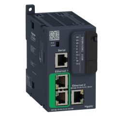 TM251MESE | Schneider Modicon M251 Ethernet Haberleşmeli Kontrolör - 2 x Ethernet (1 Port + 2 Port ), 1 x Serial - TM251MESE