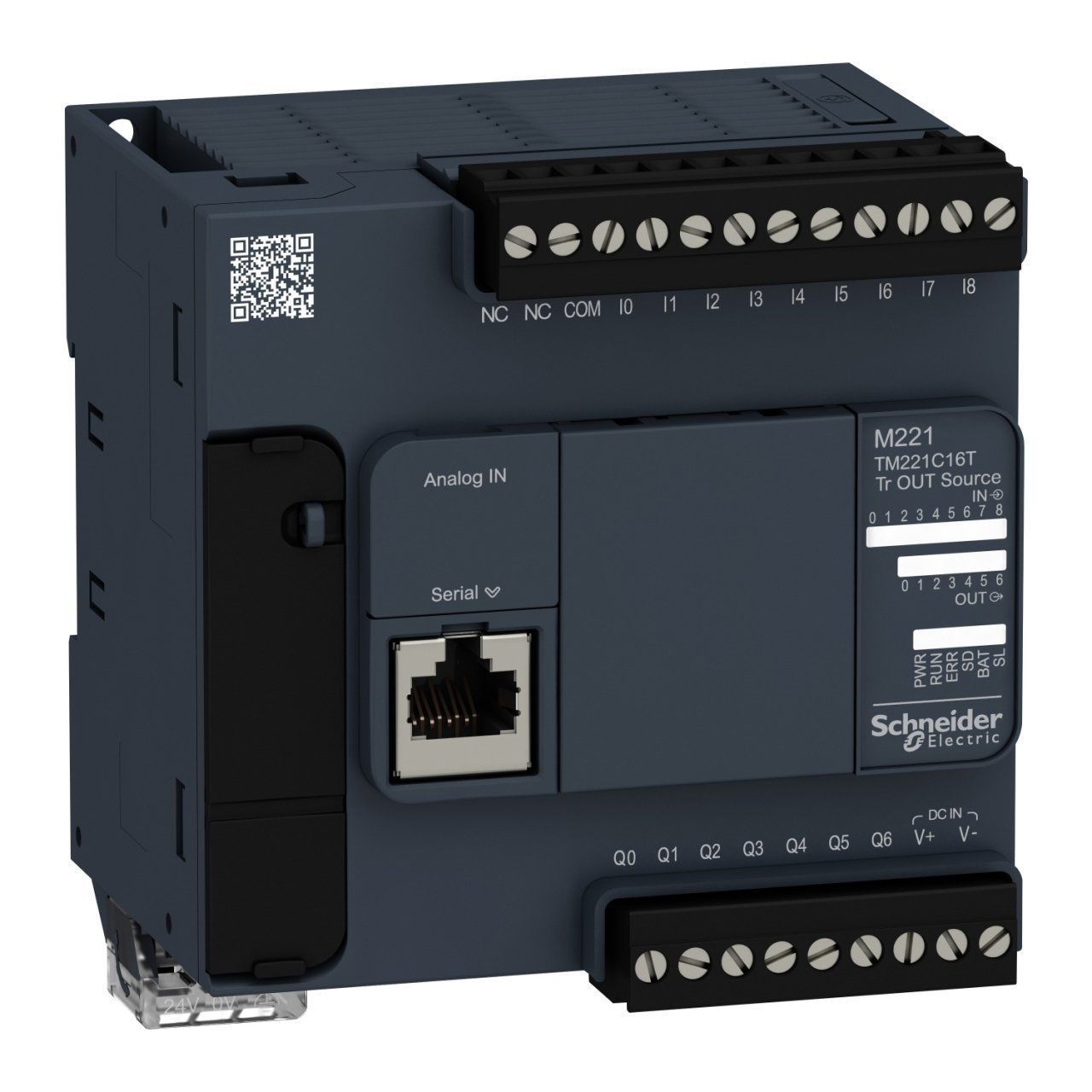 TM221C16T | Schneider Modicon M221 16 giriş/çıkış Kontrolör - 9 Dijital Giriş, 7 Dijital Çıkış - TM221C16T