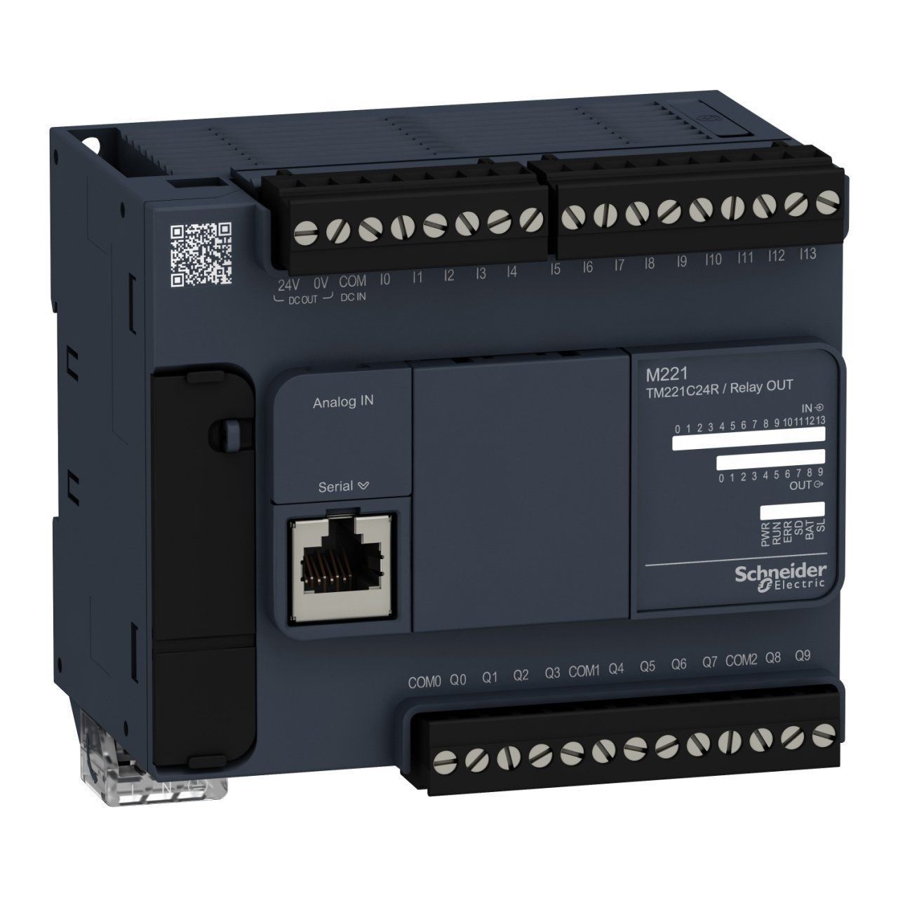 TM221C24R | Schneider Modicon M221 24 giriş/çıkış Kontrolör - 14 Dijital Giriş, 10 Röle Çıkışı - TM221C24R