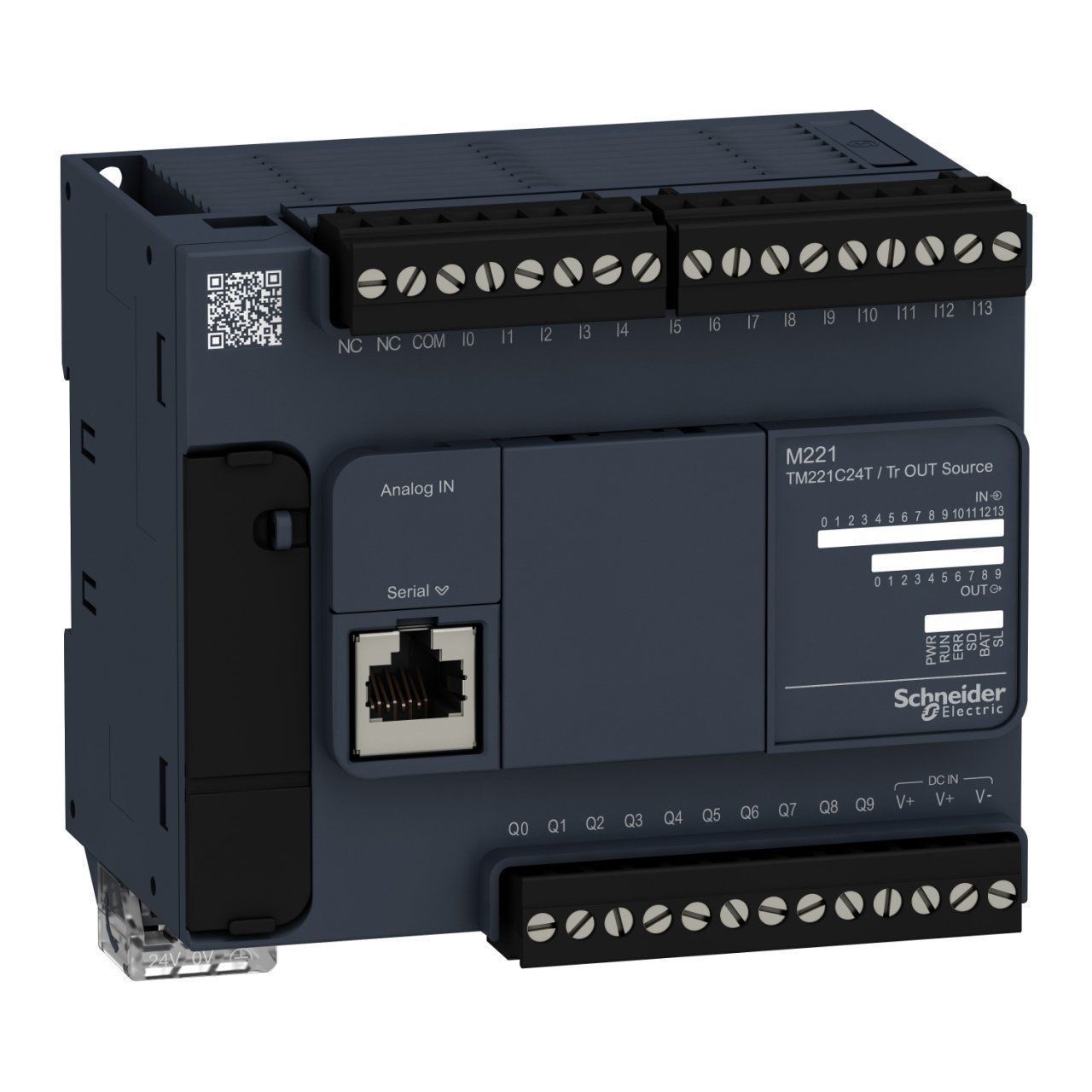 TM221C24T | Schneider Modicon M221 24 giriş/çıkış Kontrolör - 14 Dijital Giriş, 10 Dijital Çıkış - TM221C24T