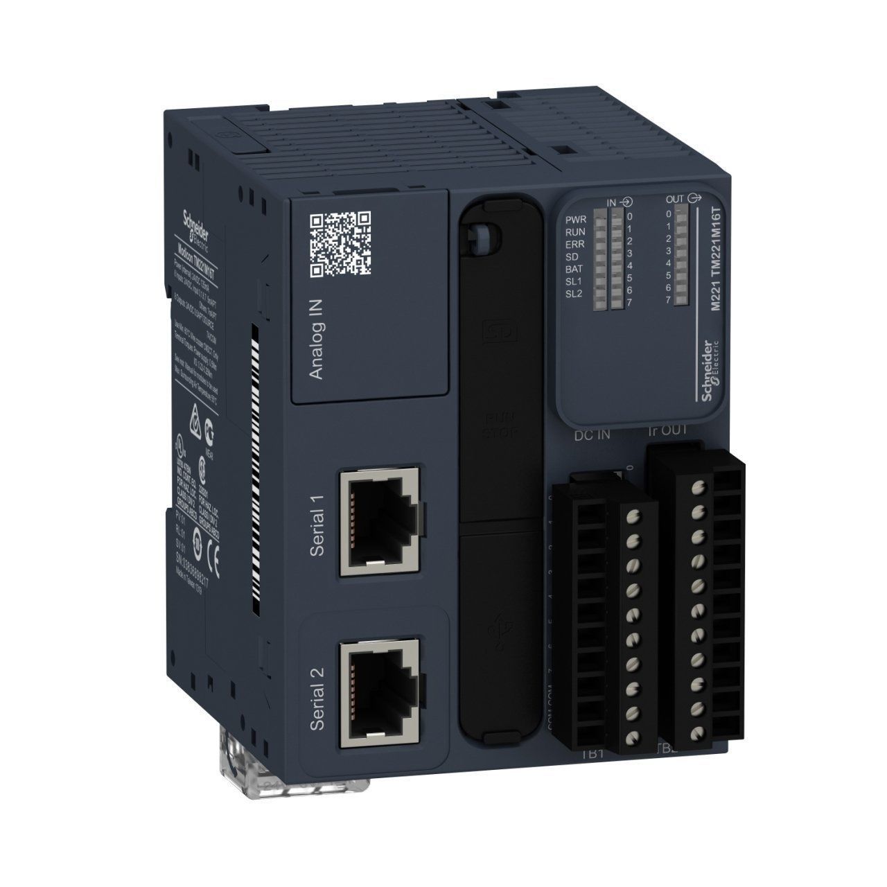 TM221M16T | Schneider Modicon M221 16 giriş/çıkış Kontrolör - 8 Dijital Giriş, 8 Dijital Çıkış - TM221M16T