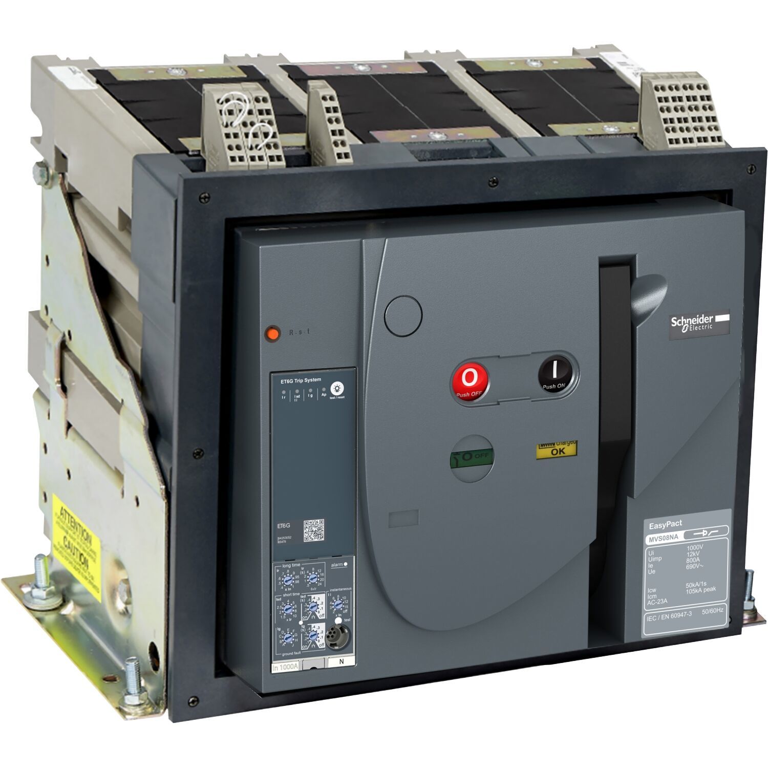 MVS20H4MF5L | schneider EP MVS CB 2000A 65kA 3P EF 240VAC ET5 sabit elektrikli devre kesici