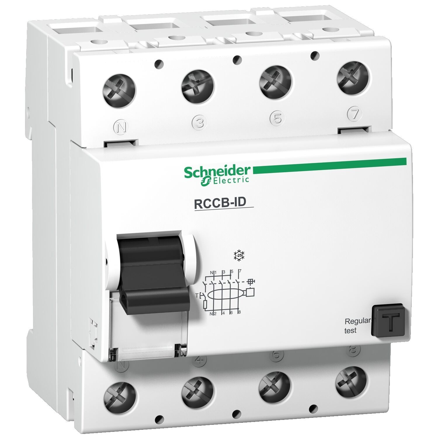 16907 | Schneider rezidüel akım devre kesici ID Fi - 4 kutup - 125 A - sınıf AC 300mA