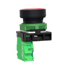 ZB5RTA432 | Schneider Kırmızı taban üzerine   Beyaz  O işareti