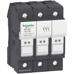 DF103 | Schneider 3P 32A Kartuş Sigorta Yuvası - 10x38 mm Sigorta İçin