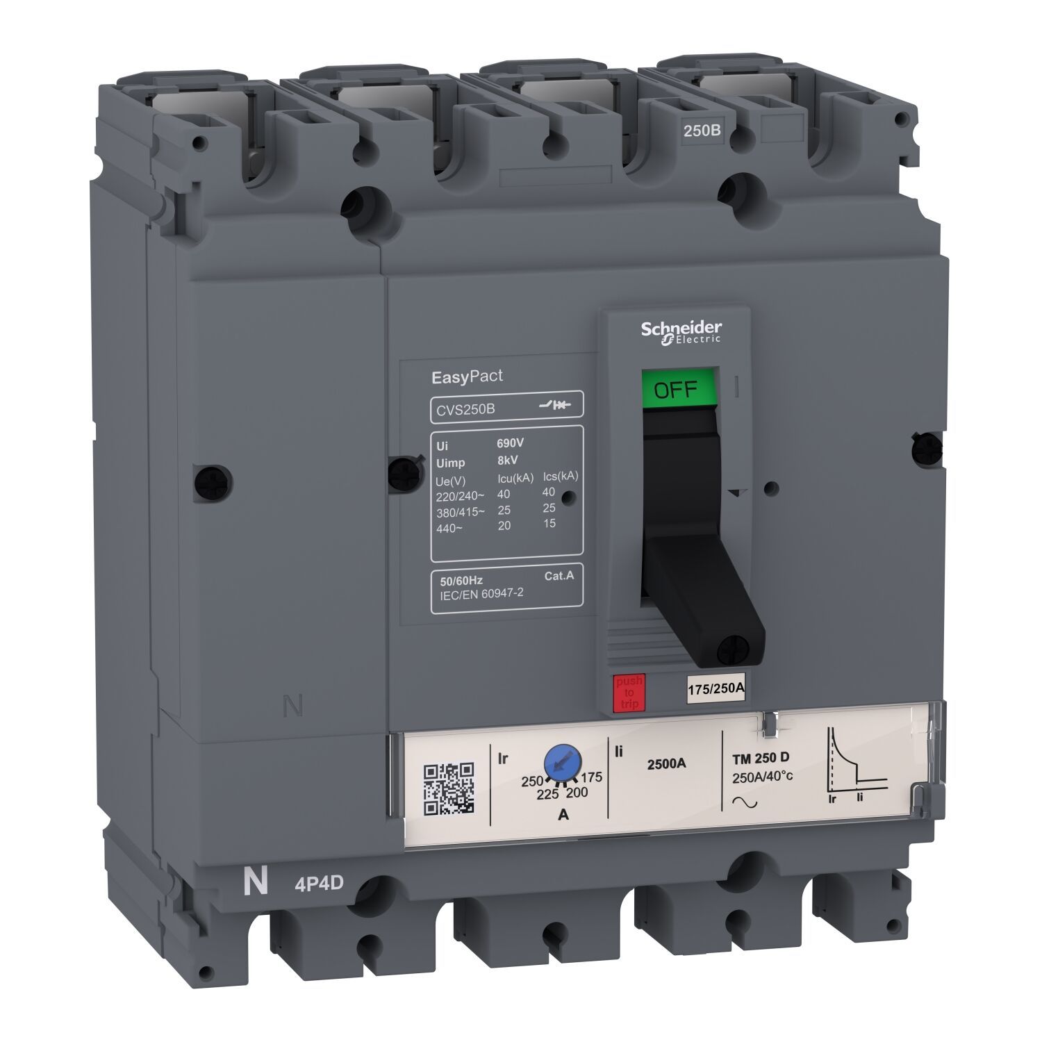 LV510317 | Schneider Easypact CVS - CVS100B TM100D devre kesici - 4P/3d