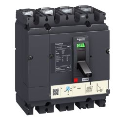 LV516312 | Schneider circuit breaker EasyPact CVS160B, 25 kA at 415 VAC, 125 A rating thermal magnetic TM-D trip unit, 4P 3d