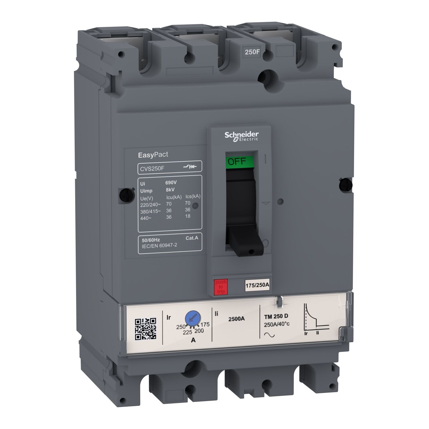 LV525333 | Schneider Easypact CVS - CVS250F TM250D devre kesici - 3P/3d