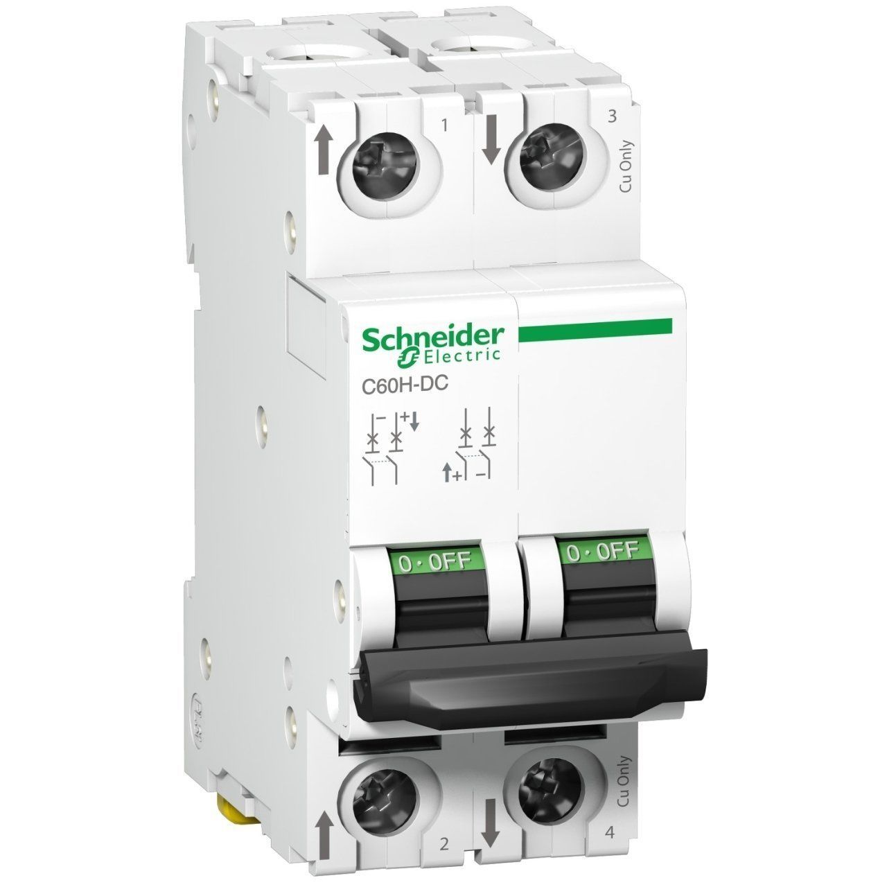 A9N61524 | Schneider Otomatik Sigorta - 4 Amper, 2 Kutup, 6kA, C Eğrisi - DC Uygulamaları