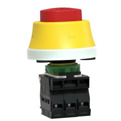 XB5AS84W3B41 | Schneider Işıklı Acil Stop Butonu tetiklemeli, çevir, çek 24V AC/DC
