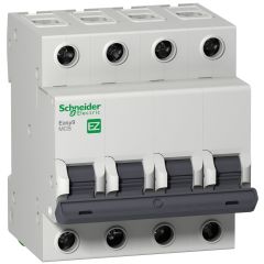 EZ9F56406 | Schneider Otomatik Sigorta - 6 Amper, 4 Kutup , 6kA, C Eğrisi - Easy