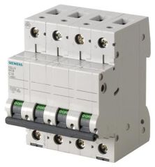 5SL4640-7 | Siemens Otomatik Sigorta - 40 Amper, 3 Kutup+Nötr (3P+N), 6kA, C Eğrisi